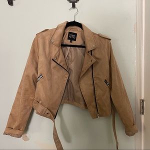 Suede Leather Jacket FOREVER21